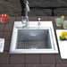 Sunstone Outdoor Stainless Steel Drop In Sink With Faucet | Installed in Outdoor Kitchen