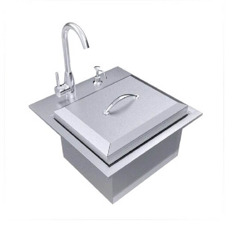 Sunstone Premium Outdoor Stainless Steel Drop In Sink | Drop-In Installation