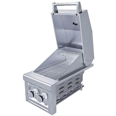 Sunstone Series 13-Inch Companion Griller | Hood Opened