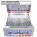 Sunstone Ruby 30-Inch 3-Burner Grill | Exterior Control Panel Lighting