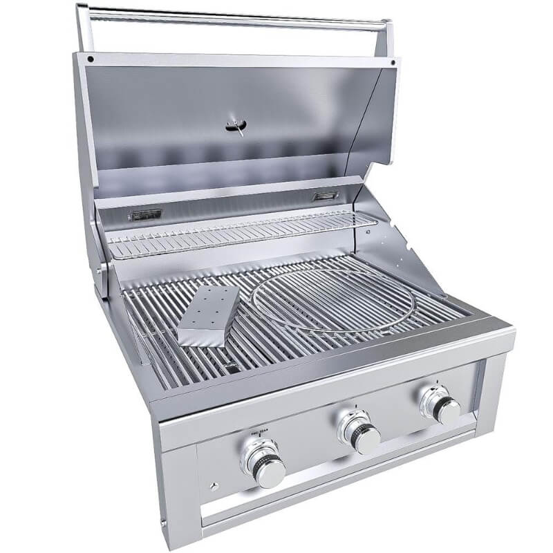 Sunstone Ruby 30-Inch 3-Burner Grill | 304 Stainless Steel 