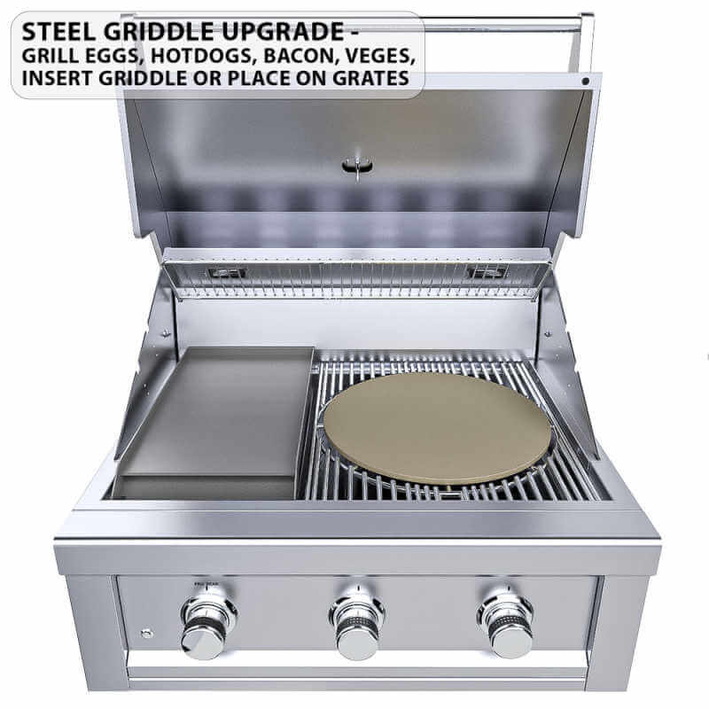 Sunstone Ruby 30-Inch 3-Burner Grill | Griddle Upgrade