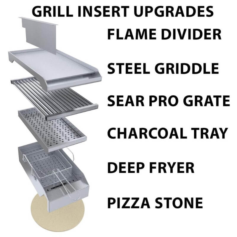 Sunstone Ruby 4 Gas Grill | Grill Insert Upgrades (Each Sold Separately)