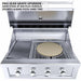 Sunstone Ruby 4 36 Inch 4 Burner Gas Grill | Pizza Stone