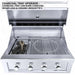 Sunstone Ruby 4 36 Inch 4 Burner Gas Grill | Charcoal Tray