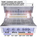 Sunstone Ruby 5 42 Inch 5 Burner Built In Gas Grill | Control Panel Lights