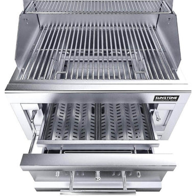 Sunstone SUNCHSZ28 28 Inch Charcoal Grill | Adjustable Burn Tray