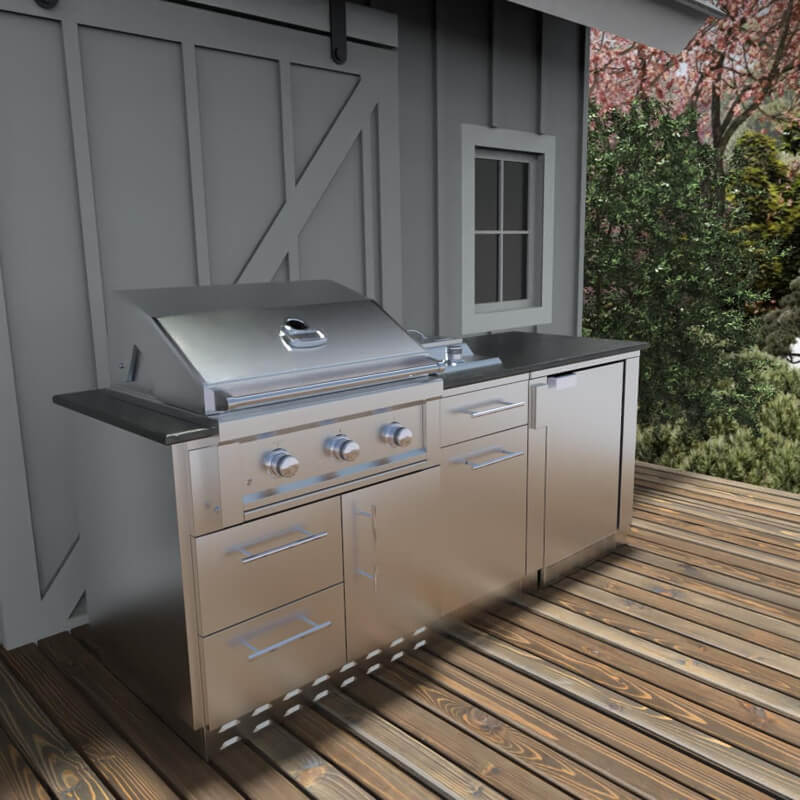 Sunstone Tango Grill Island | Shown on Patio