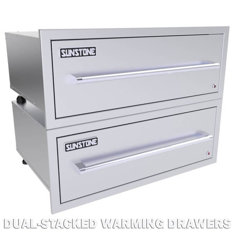 Sunstone 30-Inch Electrical 110V Warming Drawer | Stackable Design