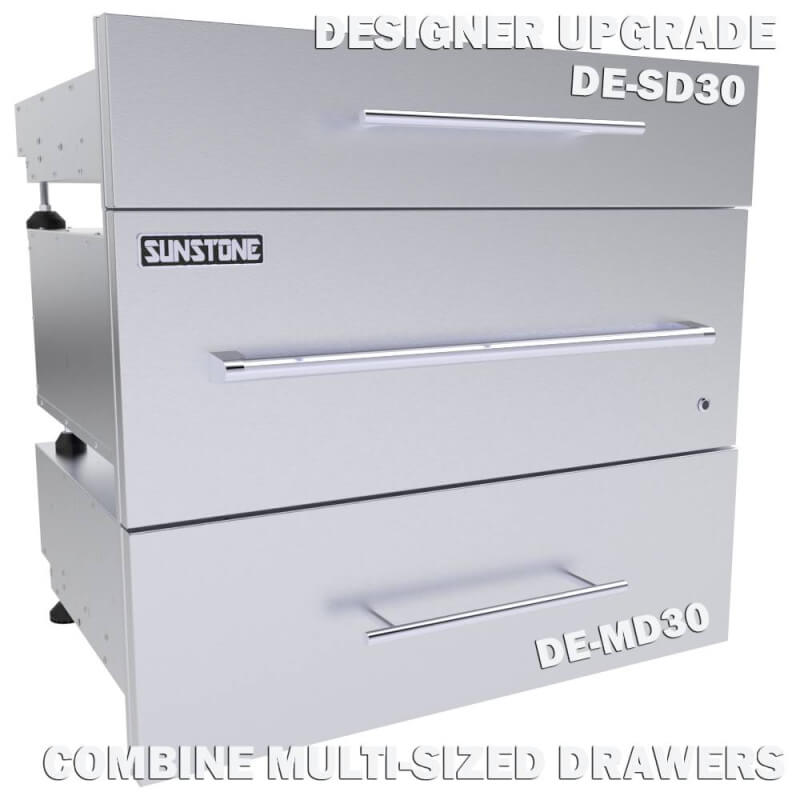 Sunstone Warming Drawer | Upgraded Face Panel Stacked