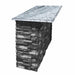 TRU Innovative Outdoor 7 Ft Bar Island | Gray Stacked Stone & White Countertop