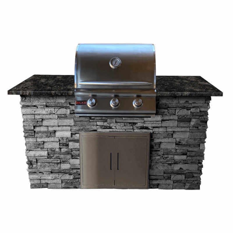 Tru Innovative Outdoor Ft Grill Island Package w/ Blaze Grill