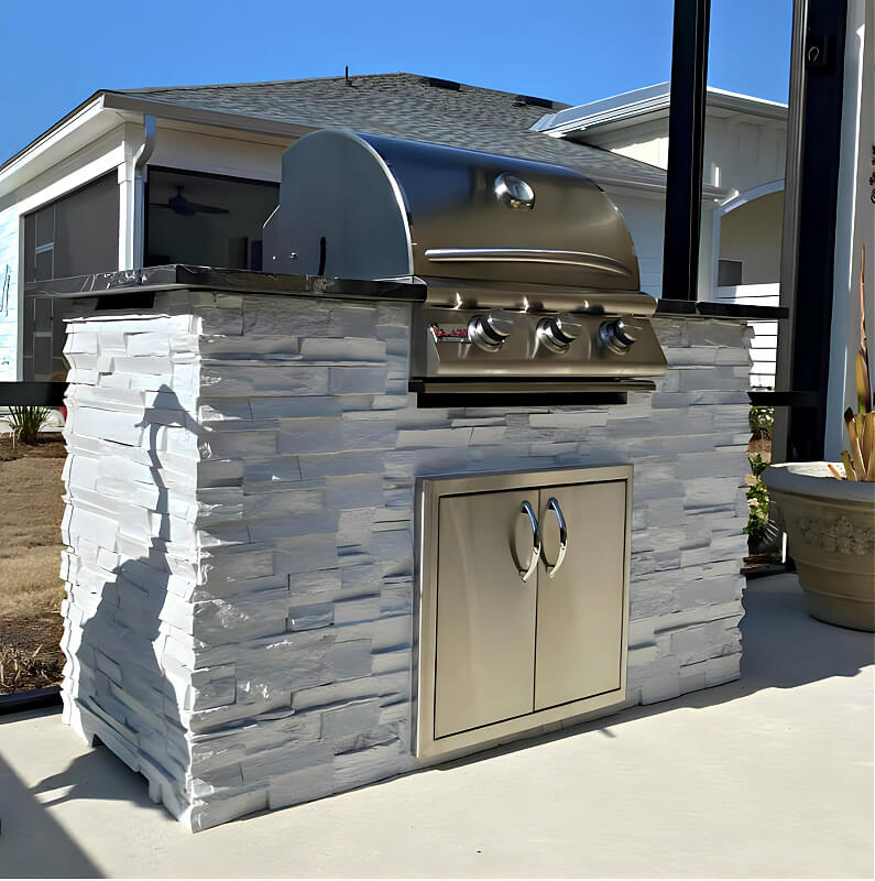 Tru Innovative 5 Ft Grill Island | Shown On Patio 