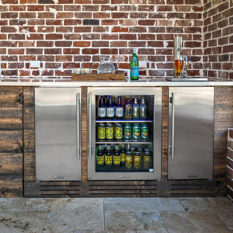 True 15-Inch 85 Lb. Outdoor Ice Maker – Stainless Steel | With Beverage Cooler