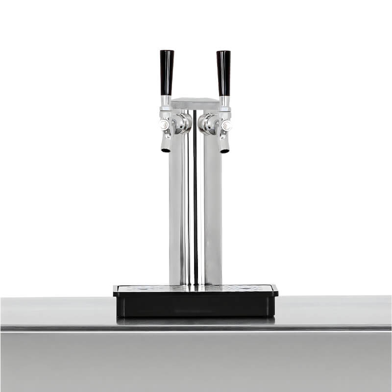 True Flame Double Keg Tap For Kegerator- TF-RFR-TAP-2 | Stainless Steel Double Tap Tower