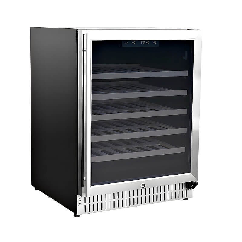 TrueFlame 24 Inch 5.3 Cu. Ft. Outdoor Single Zone Wine Cooler