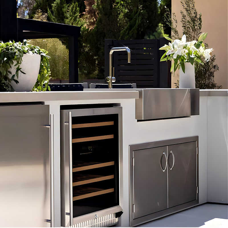 Summerset 32 Inch Outdoor Rated Farmhouse Sink | Apron Front Design