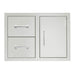TrueFlame 33 Inch Flush Mount 2 Drawer & Access Door Combo - TF-DC2-33-A