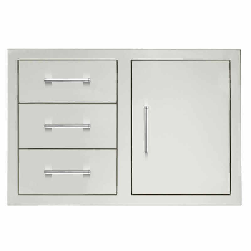 TrueFlame 33 Inch Flush Mount Triple Drawer and Access Door Combo - TF-DC3-33-A