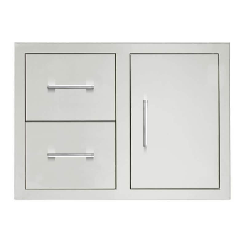 TrueFlame 36 Inch Flush Mount 2 Drawer & Access Door Combo - TF-DC2-36