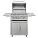 TrueFlame E Series 25 Inch Freestanding Gas Grill | Grill Hood Opened