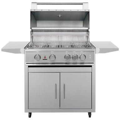 TrueFlame E Series 32 Inch 4 Burner Freestanding Gas Grill | 304 Stainless Steel