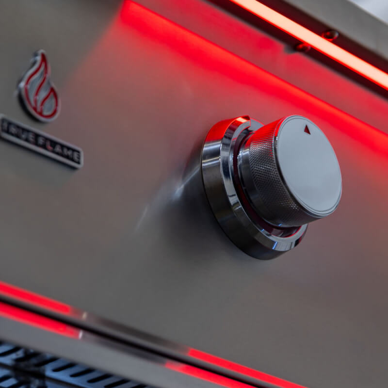 Trueflame Freestanding Gas Griddle | Red Control Panel Lights