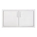 TrueFlame 33 Inch Masonry Stainless Steel Double Access Door - TF-DD-33M