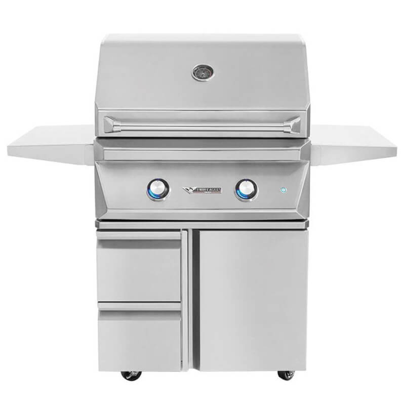 Twin Eagles 30-Inch 2-Burner Gas Grill On Deluxe Cart