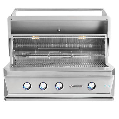 Twin Eagles 36 Grill With Rotisserie | Grill Hood Open