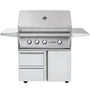 Twin Eagles 36-Inch 3-Burner Gas Grill with Sear Zone & Infrared Rotisserie Burner On Deluxe Cart