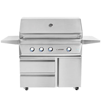 Twin Eagles 42-Inch 3-Burner Gas Grill with Infrared Rotisserie Burner On Deluxe Cart