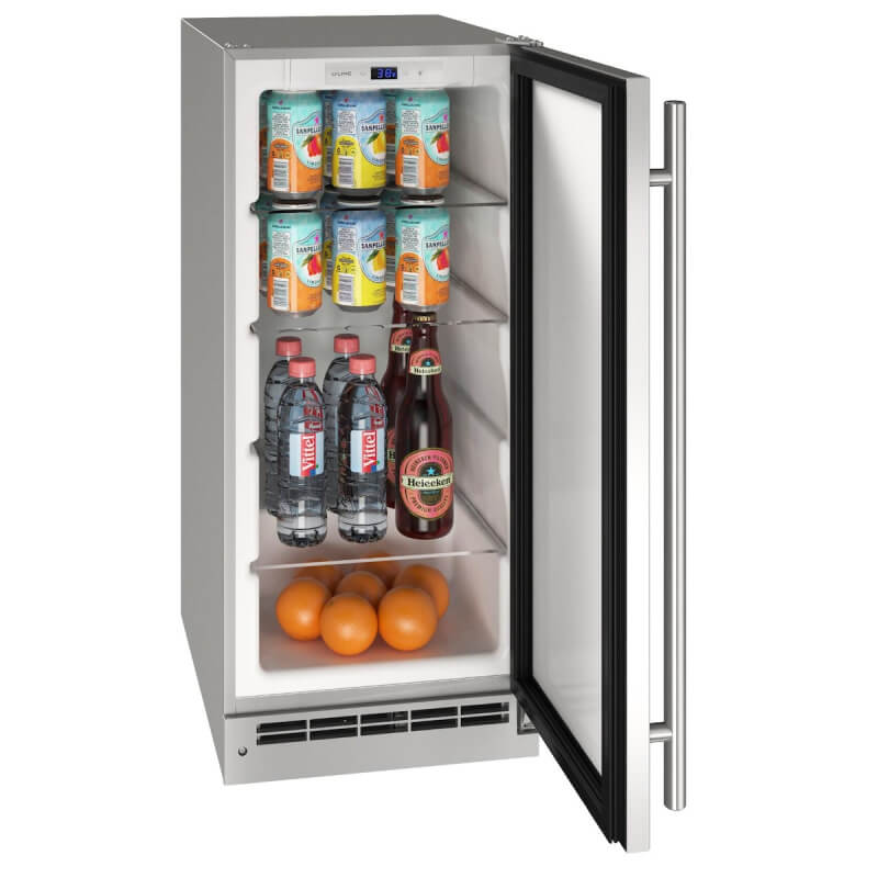 U-Line 15-Inch 3.1 Cu. Ft. Outdoor Refrigerator | 3 Adjustable Glass Shevles