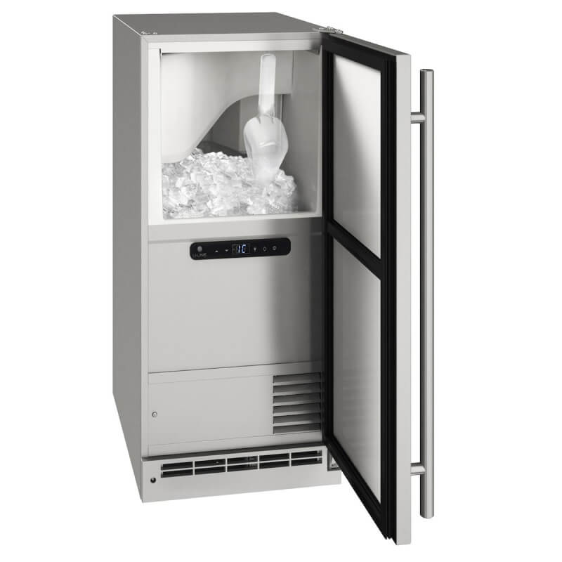 U-Line 15-Inch 55 Lb. Outdoor Rated Clear Ice Maker w/ Ice Scoop