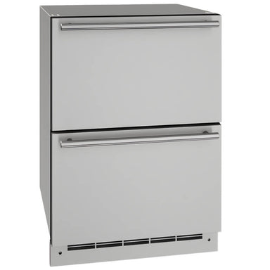 U-Line 24-Inch 5.4 Cu. Ft. Outdoor Rated Stainless Steel Refrigerator Drawers