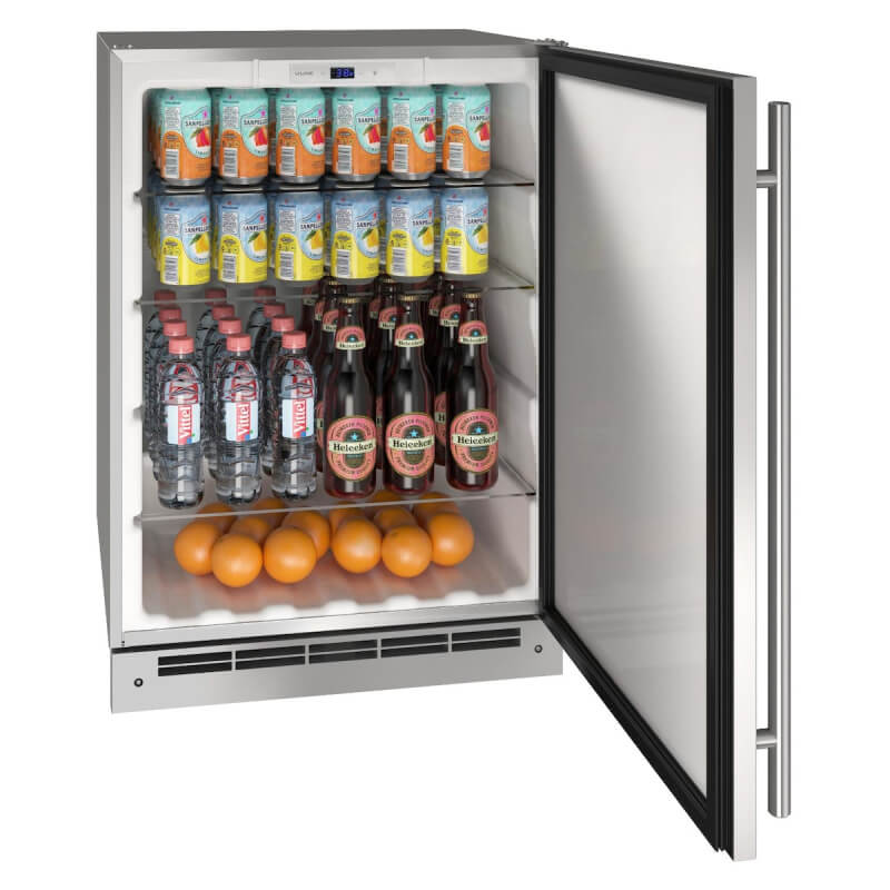 U-Line 24-Inch 5.4 Cu. Ft. Outdoor Refrigerator | Glass Shelves