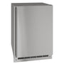 U-Line 24-Inch 5.4 Cu. Ft. Outdoor Rated Stainless Steel Door Refrigerator w/ Door Lock