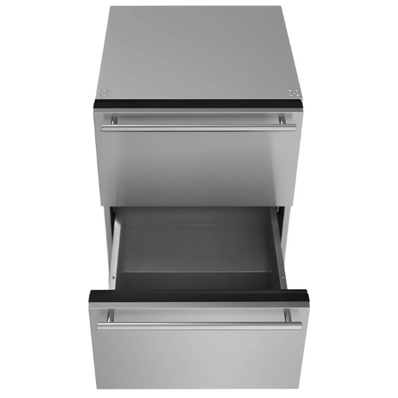 U-Line 24-Inch 5.4 Cu. Ft. Outdoor Refrigerator Drawers | Top View