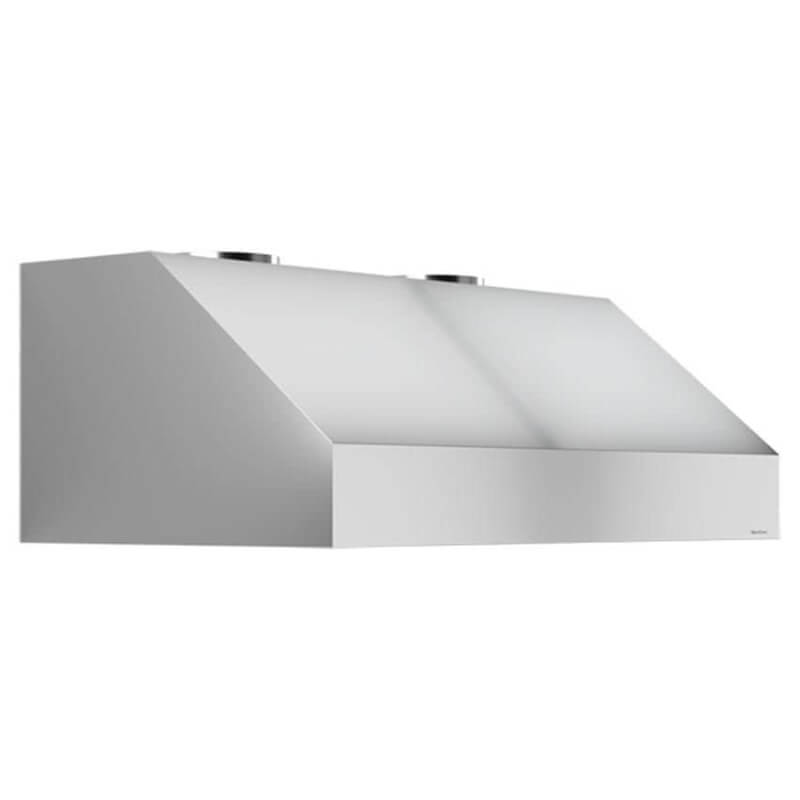 Vent A Hood 48 Inch 1200 CFM Stainless Steel Professional Wall Mount Range Hood w/ Blower Transition Display White Background