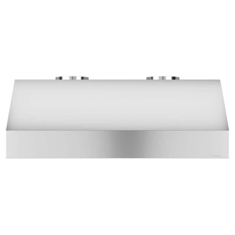 Vent A Hood 48 Inch 1200 CFM Stainless Steel Professional Wall Mount Range Hood w/ Blower Transition Front View White Background