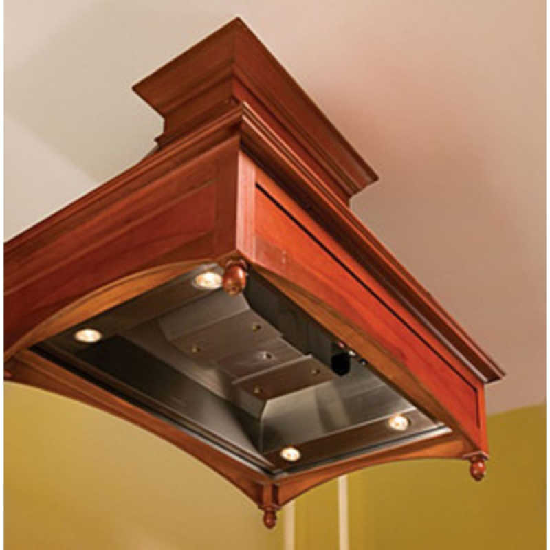 Vent-A-Hood TH248SLE 48-Inch Island Liner Insert Installed in Outdoor Kitchen