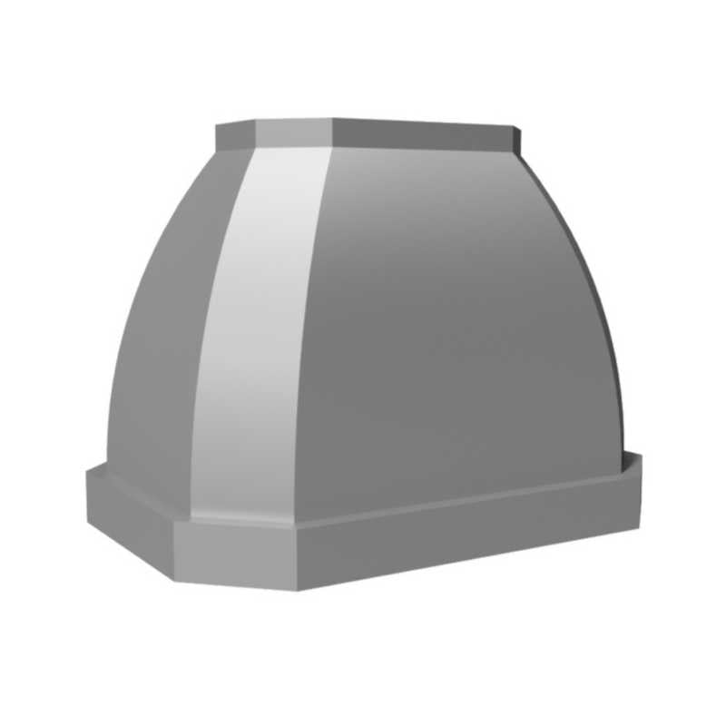 Vent-A-Hood 66-Inch 1100 CFM Designer Series Island Hood Convex Tapered Corners JCIH466C1 Stainless Steel