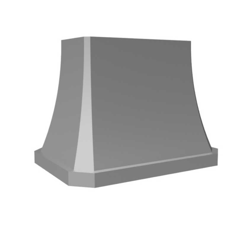 Vent-A-Hood 66-Inch 1100 CFM Designer Series Island Hood Concave Tapered Corners JDIH466C1 Stainless Steel