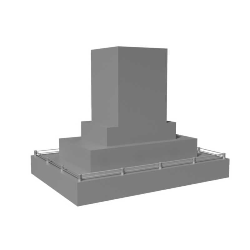 Vent-A-Hood 66-Inch 1100 CFM CILH9 Contemporary Island Range Hood Double Rectangle Galley Rail Stainless Steel
