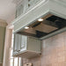 Vent-A-Hood KH40SLD Power Lung V-Line Wall Mount Liner Insert Installed in Outdoor Kitchen