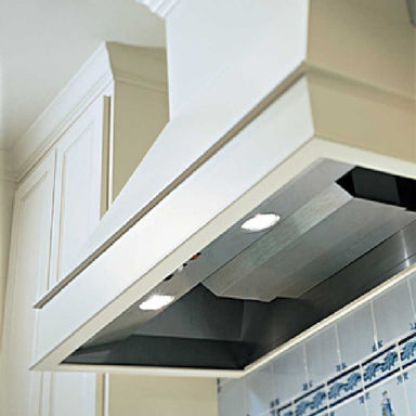 Vent-A-Hood BH446PSLB Wall Mount Liner Insert Installed in Outdoor Kitchen