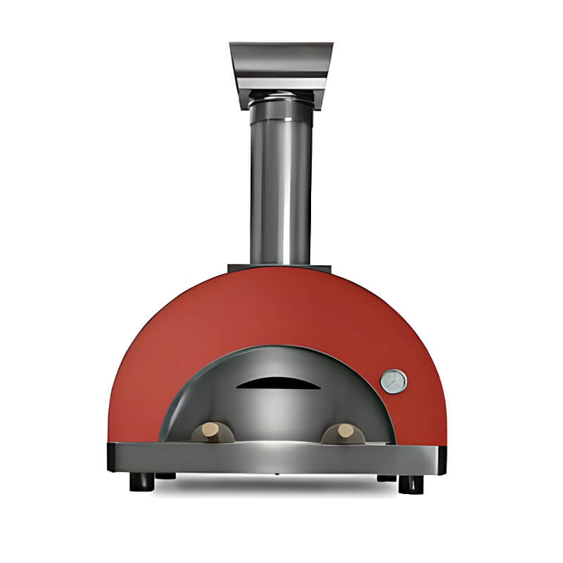 Vesuvio Medio Wood Fired Countertop Pizza Oven | Powdered Coated Tomato Red 