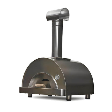 Vesuvio Piccolo Wood Fired Countertop Pizza Oven | Stainless Steel Door with Wood Handle