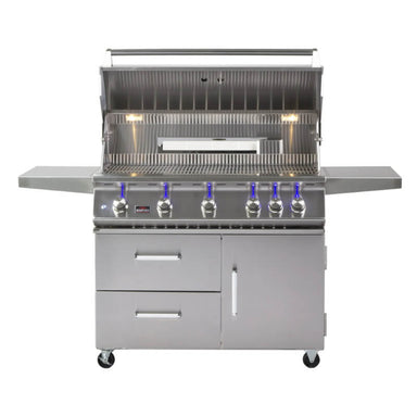 Whistler 5 Burner Freestanding Gas Grill | Grill Hood Opened