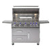 Whistler 5 Burner Freestanding Gas Grill | Grill Hood Opened